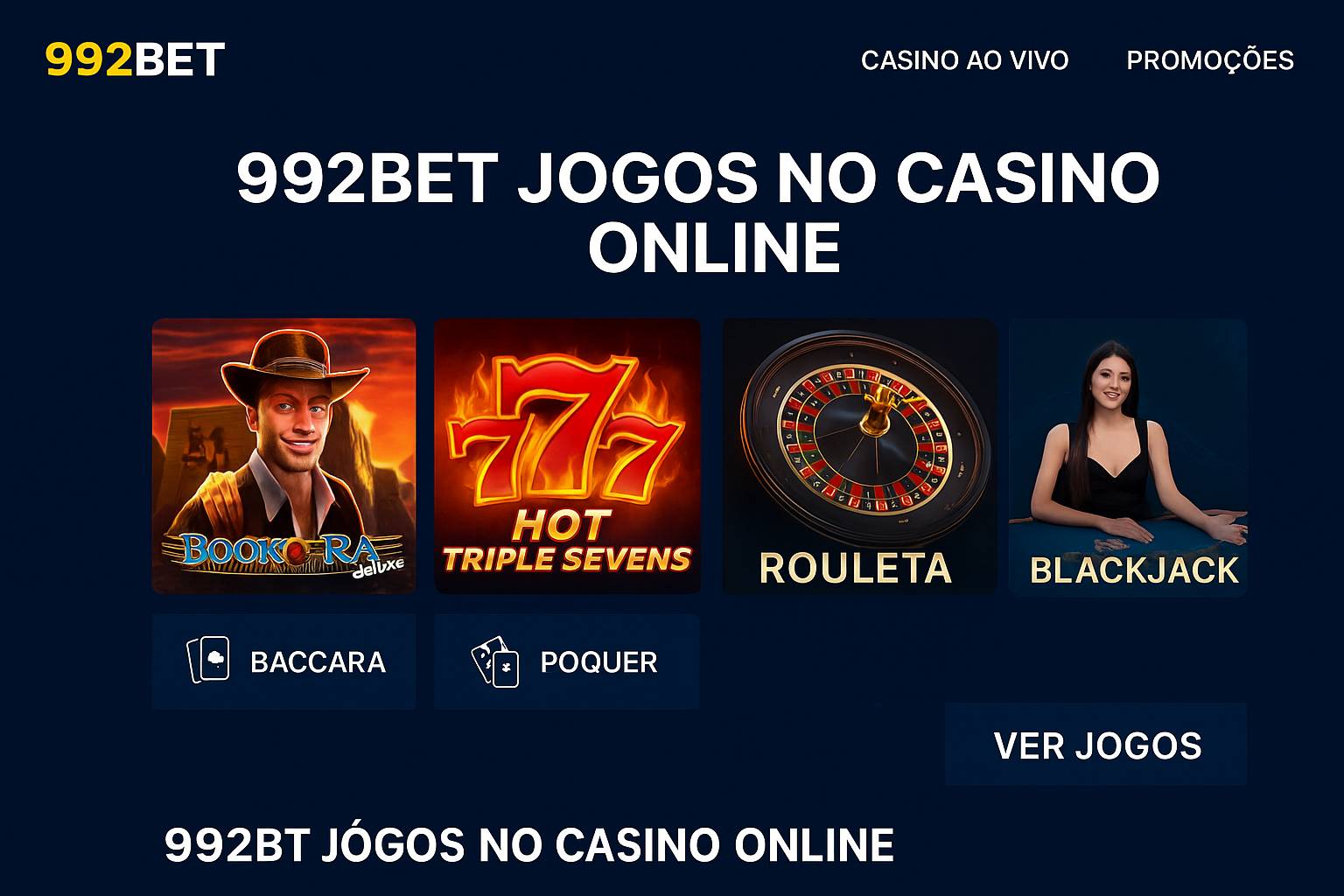 Jogos de cassino online 992BET