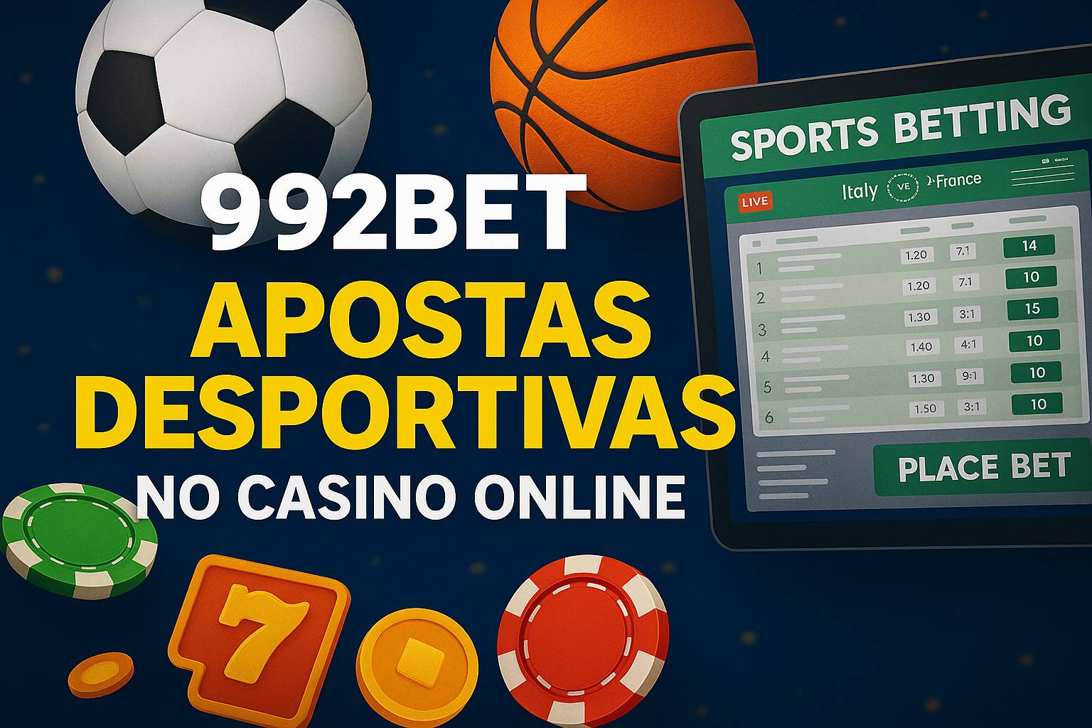 Apostas esportivas no cassino online 992BET